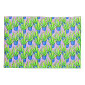 Aloë Vera Planten Patroon Monogram Kussensloop (Achterkant-Links)