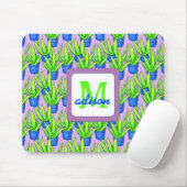 Aloë Vera Planten Patroon Monogram Muismat (Met muis)