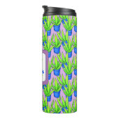 Aloë Vera Planten Patroon Monogram Thermosbeker (Geroteerd rechts)