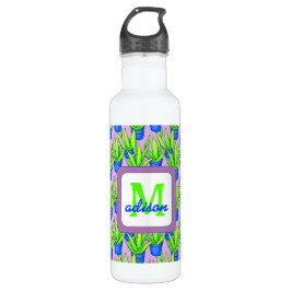 Aloë Vera Planten Patroon Monogram Waterfles