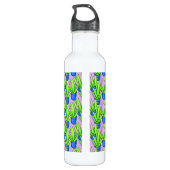 Aloë Vera Planten Patroon Monogram Waterfles (Achterkant)