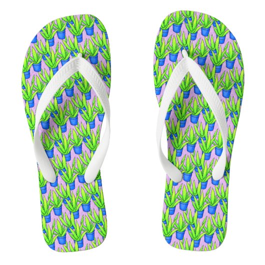 Aloë Vera Planten Patroon Teenslippers (Voetbed)