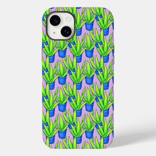 Aloë Vera Planten Patroon Textiel Case-Mate iPhone Case (Achterkant)