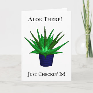 Aloe Vera Pun | Vriendschap Ik mis je Kaart