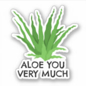 Aloë Vera Succulent Aloë je heel erg veel Sticker (Voorkant)