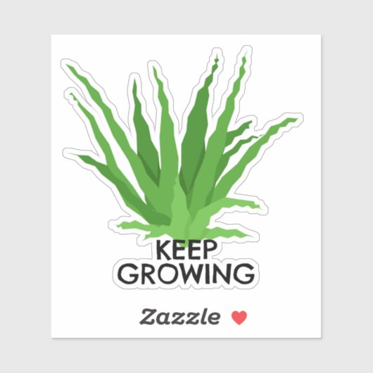 Aloë Vera Succulent Blijf Groeien Sticker (Vel)