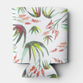 Aloe Vera Succulent Blooms Garden Waterverf Blikjeskoeler (Achterkant)