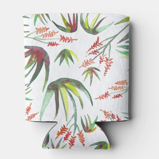 Aloe Vera Succulent Blooms Garden Waterverf Blikjeskoeler (Achterkant)