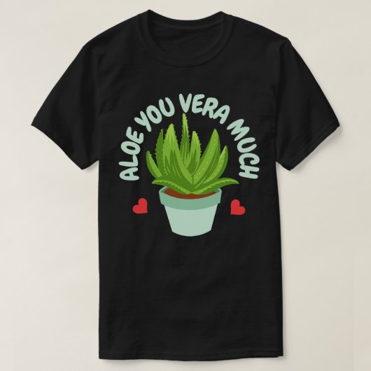 Aloë Vera Succulent Plant 2 T-shirt (Design voorkant)