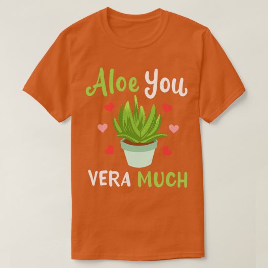 Aloë Vera Succulent Plant T-shirt (Design voorkant)