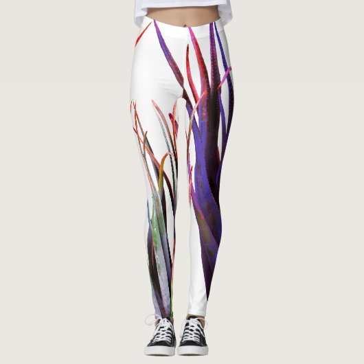 Aloë Vera verlaat Leggings (Voorkant)