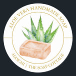 Aloë Vera Zeeplabel Ronde Sticker<br><div class="desc">Speciaal voor jou!</div>