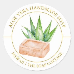 Aloë Vera Zeeplabel Ronde Sticker
