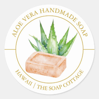 Aloë Vera Zeeplabel Ronde Sticker
