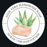 Aloë Vera Zeeplabel Ronde Sticker<br><div class="desc">Speciaal voor jou!</div>