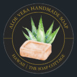 Aloë Vera Zeeplabel Ronde Sticker<br><div class="desc">Speciaal voor jou!</div>