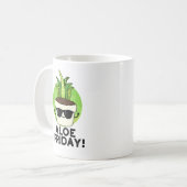 Aloe Vrijdag Funny Aloe Vera Plant Pun Koffiemok (Voorkant links)