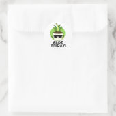 Aloe Vrijdag Funny Aloe Vera Plant Pun Ronde Sticker (Tas)