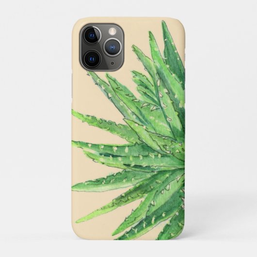 Aloe waterverf ontwerp op een fonecase. Case-Mate iPhone case (Achterkant)