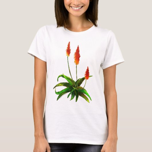 Aloe waterverf T-shirt (Voorkant)