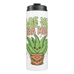 Aloe You Vera Veel Cute Plant Pun Thermosbeker