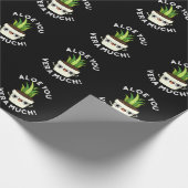 Aloe you Vera Veel Funny Plant Pun Dark BG Cadeaupapier (Hoek)