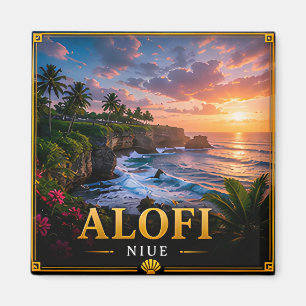 📍 Alofi Niue Reis Souvenir Eiland Bezoekers 🌴 Magneet