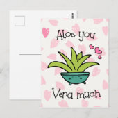 Aloge You Vera Much Cute Love Briefkaart (Voorkant / Achterkant)