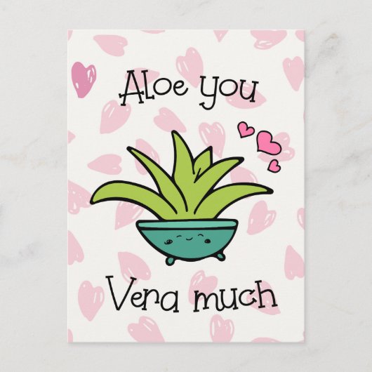 Aloge You Vera Much Cute Love Briefkaart (Voorkant)