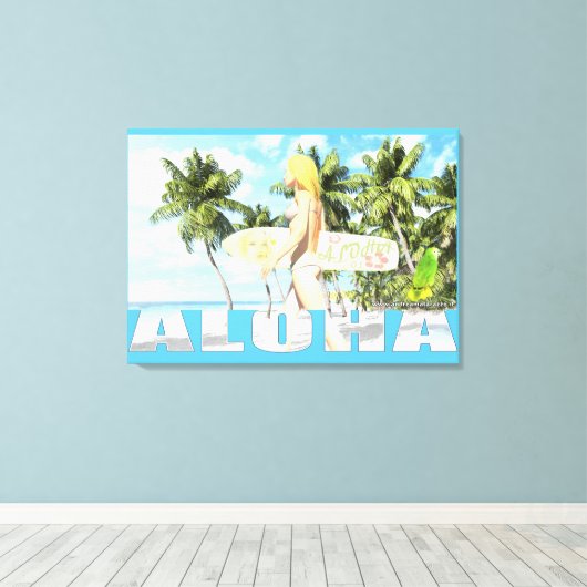Aloha 01 canvas afdruk (Insitu (Houten vloer))