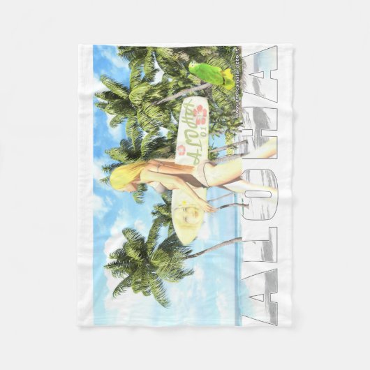 Aloha 01 fleece deken (Voorkant)