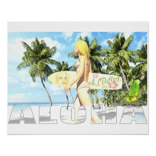 Aloha 01 Glossy Perfect Poster (Voorkant)