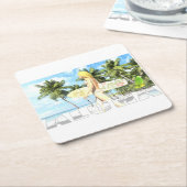 Aloha 01 kartonnen onderzetters (Schuin)