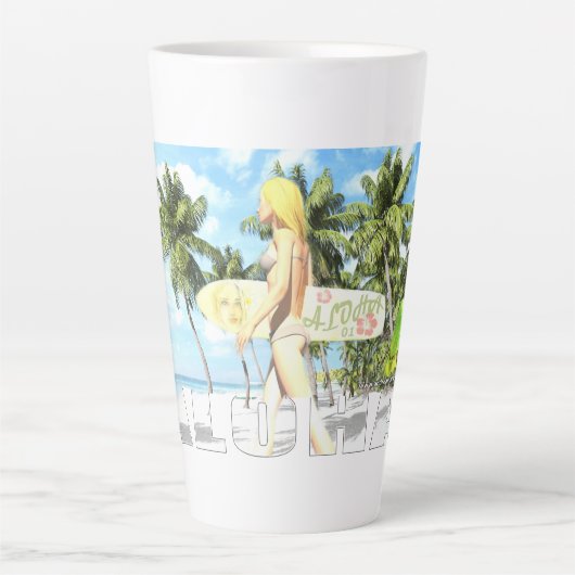 Aloha 01 latte mok (Voorkant)