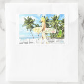 Aloha 01 rechthoekige sticker (Tas)