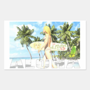 Aloha 01 rechthoekige sticker