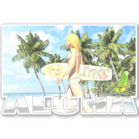 Aloha 01 sticker (Voorkant)