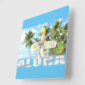 Aloha 01 vierkante klok (Hoek)