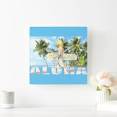 Aloha 01 vierkante klok (Huis)