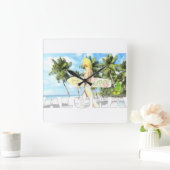 Aloha 01 vierkante klok (Huis)