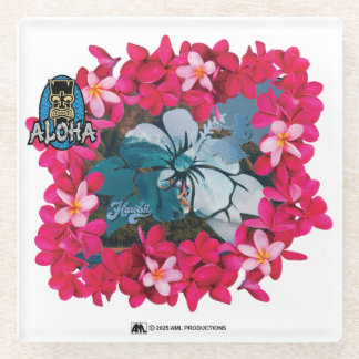 ALOHA 3 13 GLAZEN ONDERZETTER