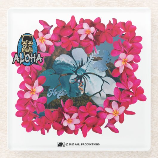 ALOHA 3 13 GLAZEN ONDERZETTER (Voorkant)