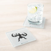 ALOHA 3 Hula Man Vuurdanser Glazen Onderzetter (Schuin)