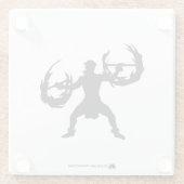 ALOHA 3 Hula Man Vuurdanser Glazen Onderzetter (Achterkant)