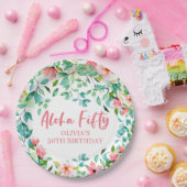 Aloha 50 Tropische Luau 50ste verjaardag Papieren Bordje (Feest)