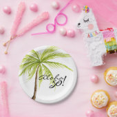 Aloha 50th Birthday Adult Palm Beach Party Papieren Bordje (Feest)