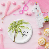 Aloha 70th Birthday Adult Palm Beach Party Papieren Bordje (Feest)