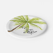 Aloha 70th Birthday Adult Palm Beach Party Papieren Bordje (Gekanteld)