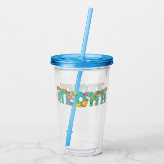 Aloha Acryl Drinkbeker (Achterkant)