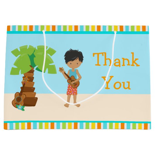 Aloha African American Boy Bedankt Groot Cadeauzakje (Voorkant)